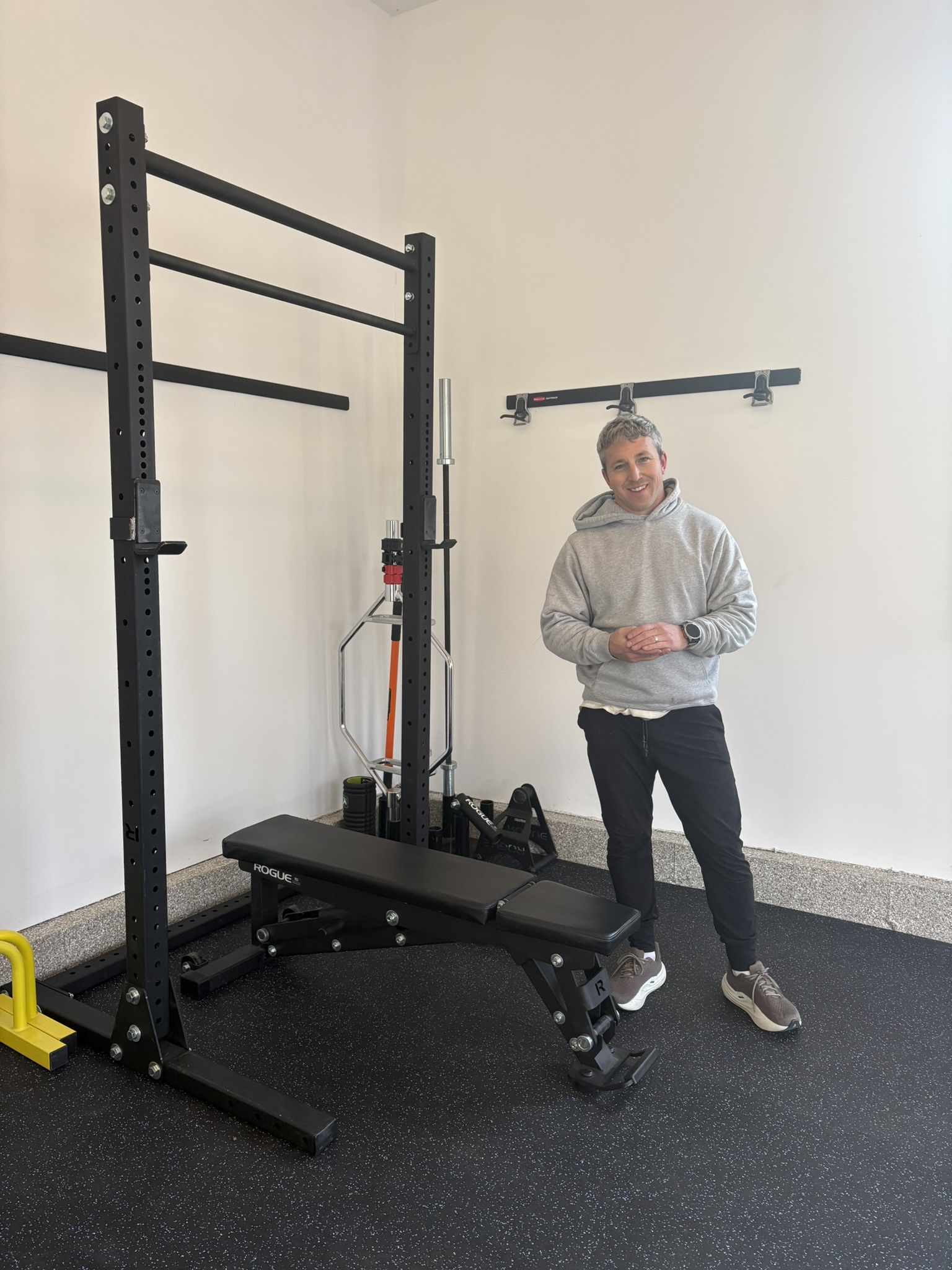 Oyster Bay Cove home gym rack detail
